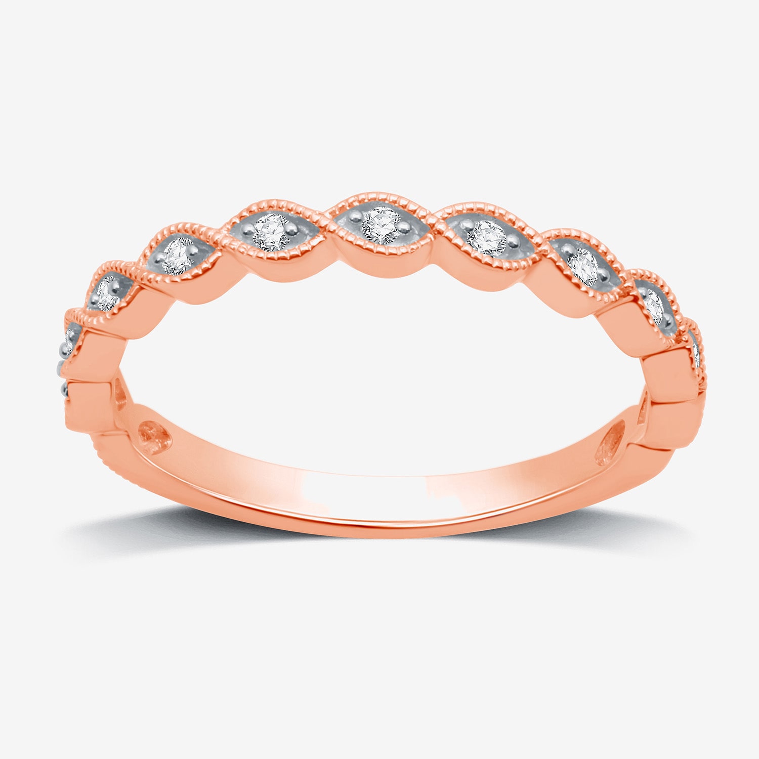 I Said Yes (H-I / I1) 1/10 CT. T.W. Lab Grown White Diamond Sterling Silver or 14K Gold Over Silver Wedding Band