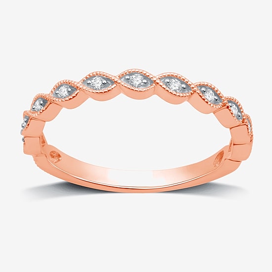 I Said Yes (H-I / I1) 1/10 CT. T.W. Lab Grown White Diamond Sterling Silver or 14K Gold Over Silver Wedding Band