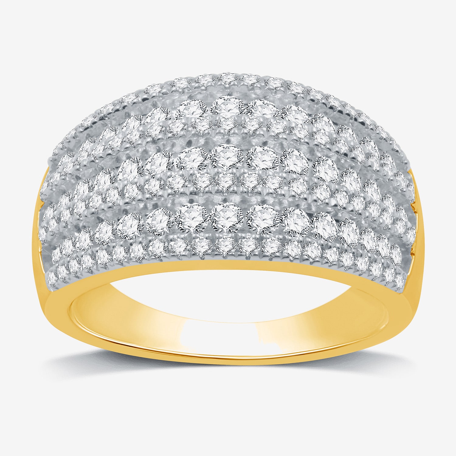 I Said Yes (H-I / I1) 1 CT. T.W. Lab Grown White Diamond Sterling Silver or 14K Gold Over Anniversary Band