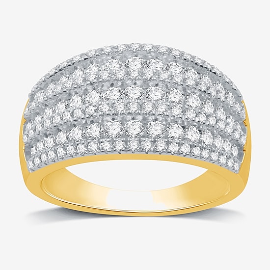 I Said Yes (H-I / I1) 1 CT. T.W. Lab Grown White Diamond Sterling Silver or 14K Gold Over Silver Anniversary Band