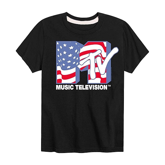 Summer Logos Little & Big Kid Boys Crew Neck Short Sleeve Regular Fit MTV Graphic T-Shirt