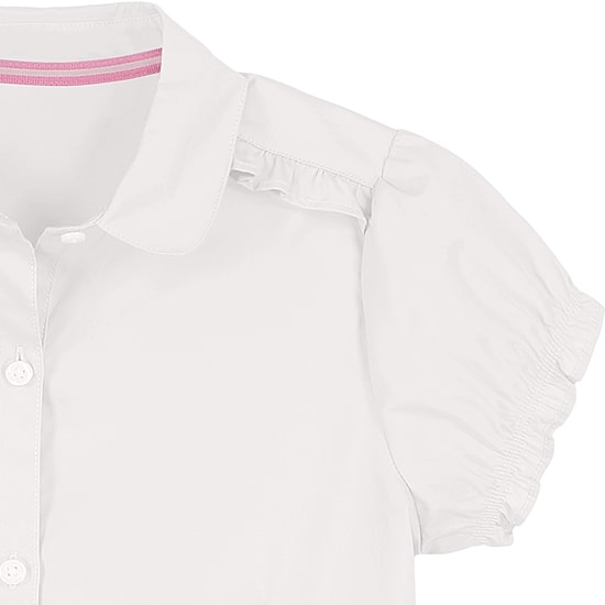 IZOD Little & Big Kid Girls Short Sleeve Regular Fit Stretch Fabric Button-Down Shirt