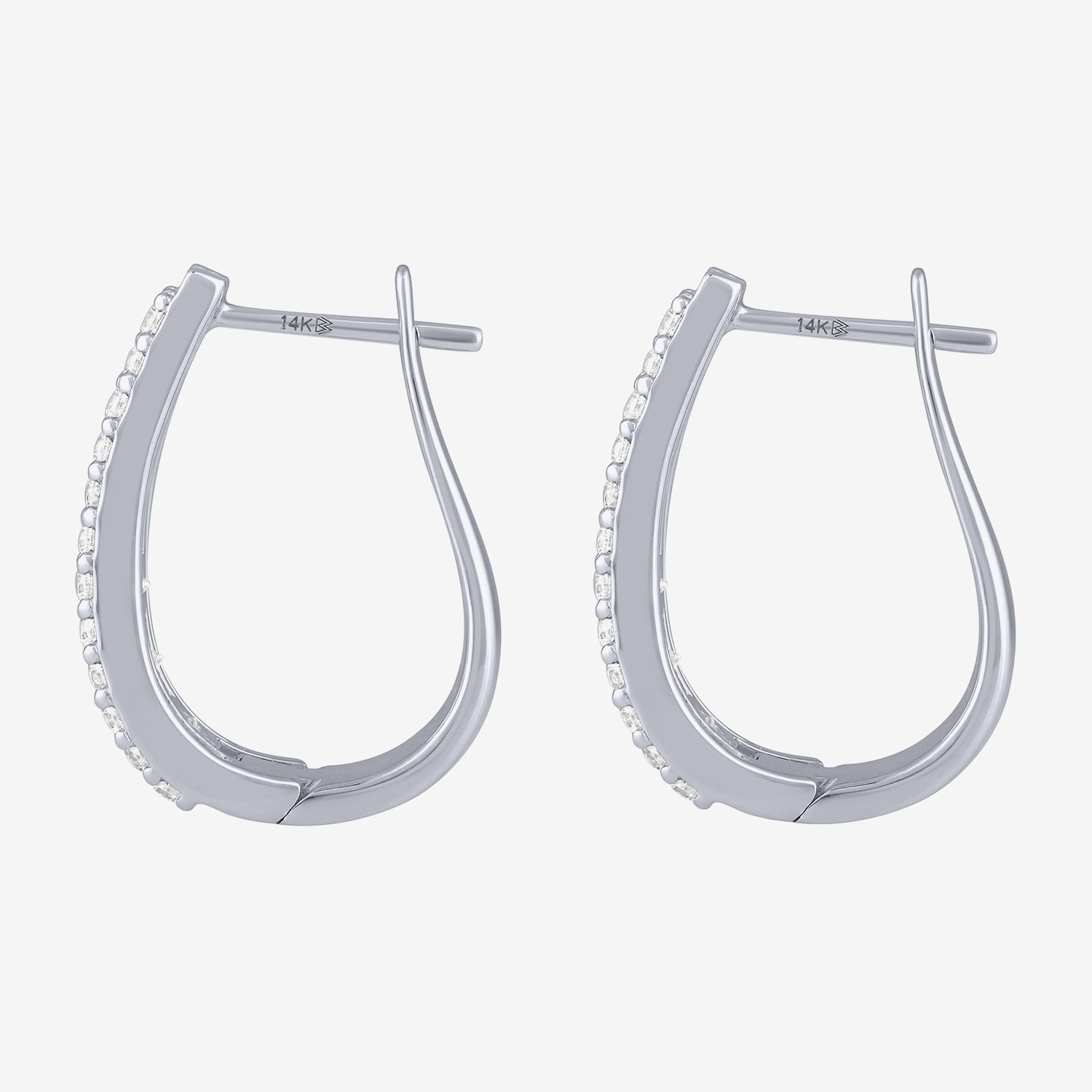 1½ CT. T.W. Certified Diamond 14K White or Yellow Gold Hoop Earrings