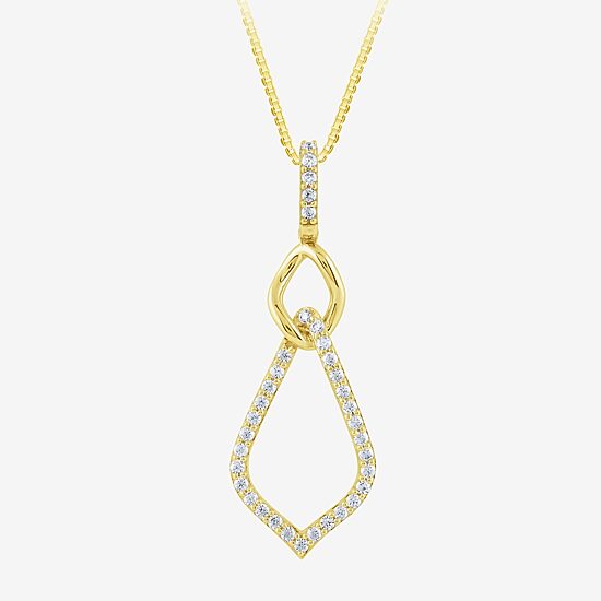 (G / Si2) Womens 1/2 CT. T.W. Lab Grown White Diamond 10K Gold 18 Inch Pendant Necklace