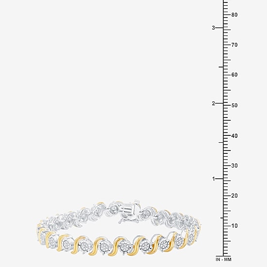 Womens 1/10 CT. T.W. Diamond Tennis Bracelet in Sterling Silver or 14K Gold Over Silver