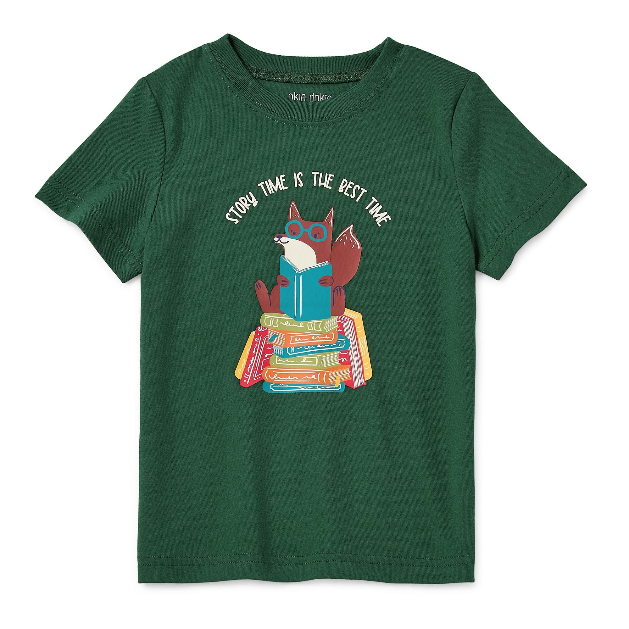 Okie Dokie Toddler & Little Boys Crew Neck Short Sleeve Regular Fit Graphic T-Shirt