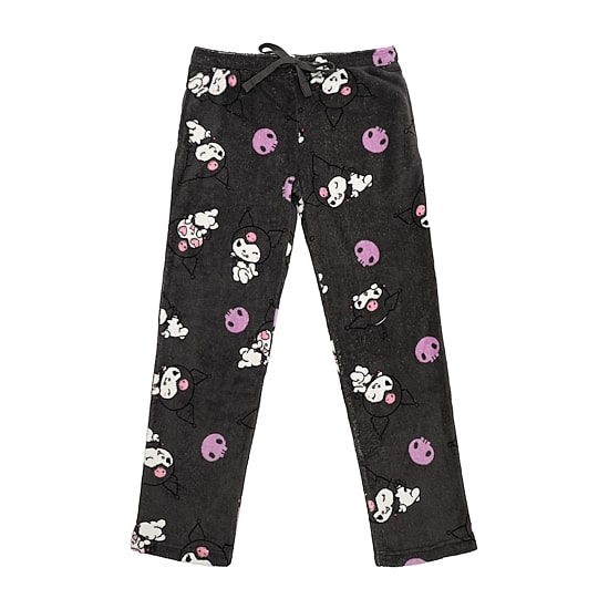 Womens Plush Kuromi Pajama Pants