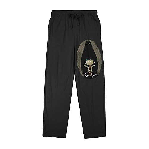 Coraline Shadow Womens Plush Pajama Pants, Xx-large, Black