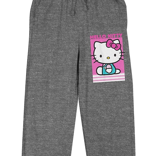 Womens Plush Hello Kitty Pajama Pants