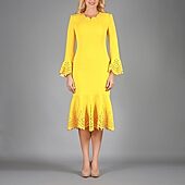 maternity winter dress Brynn Pear Texture Dress- DM Exclusive - Friendly occasion: mother of the bride/groom special dropped shoulder design Color:Abstract Palm Black Beaded Prom Dress