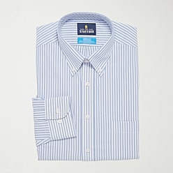 stafford fitted dress shirts Stafford Men's Regular Fit Easy Care Stretch Dress Shirt (Oxford Blue,  15/34-35) at Amazon Men's Clothing store
