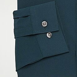 green dress shirt amazon Non-Iron Cotton Solid Dress Shirt With Contrast Trim