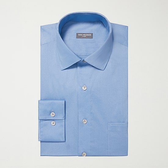 Van Heusen Ultra Flex Mens Slim Fit Wrinkle Free Long Sleeve Dress Shirt