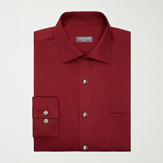 Van Heusen Big and Tall Ultra Flex Mens Regular Fit Wrinkle Free Long Sleeve Dress Shirt