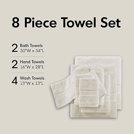 Madison Park Signature 800GSM 8-pc. Bath Towel Set