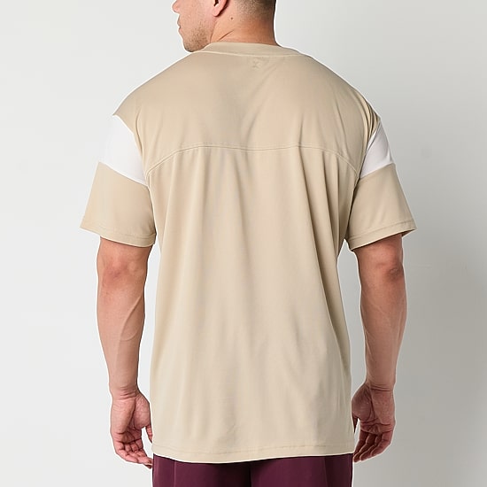 Xersion Mesh Mens V Neck Short Sleeve Quick Dry Active Big and Tall T-Shirt