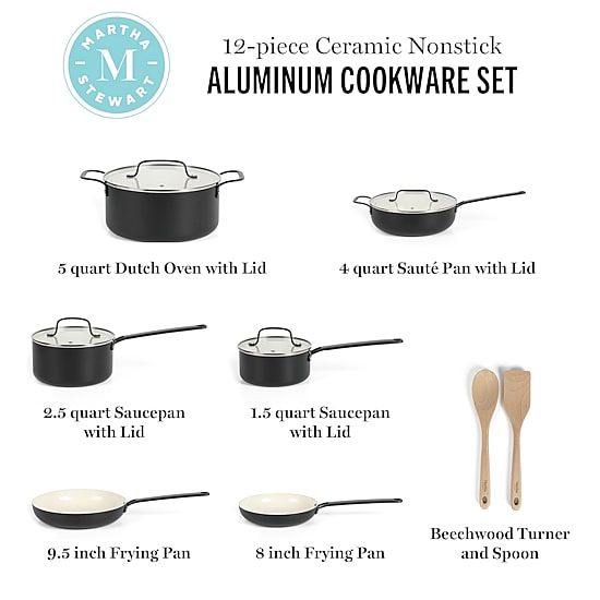 Martha Stewart Emmeline 12-pc. Cookware Set