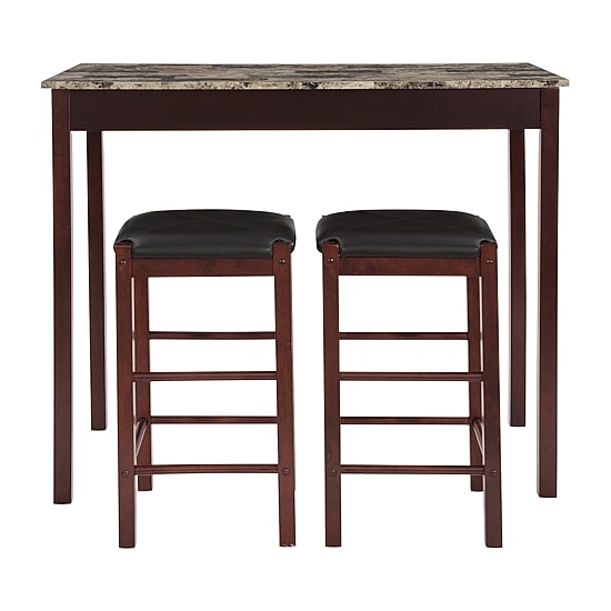 Linon Faux Stone Paper Wrapped Top 3-pc. Pub Set