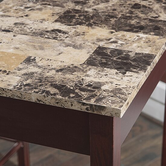 Linon Faux Stone Paper Wrapped Top 3-pc. Pub Set