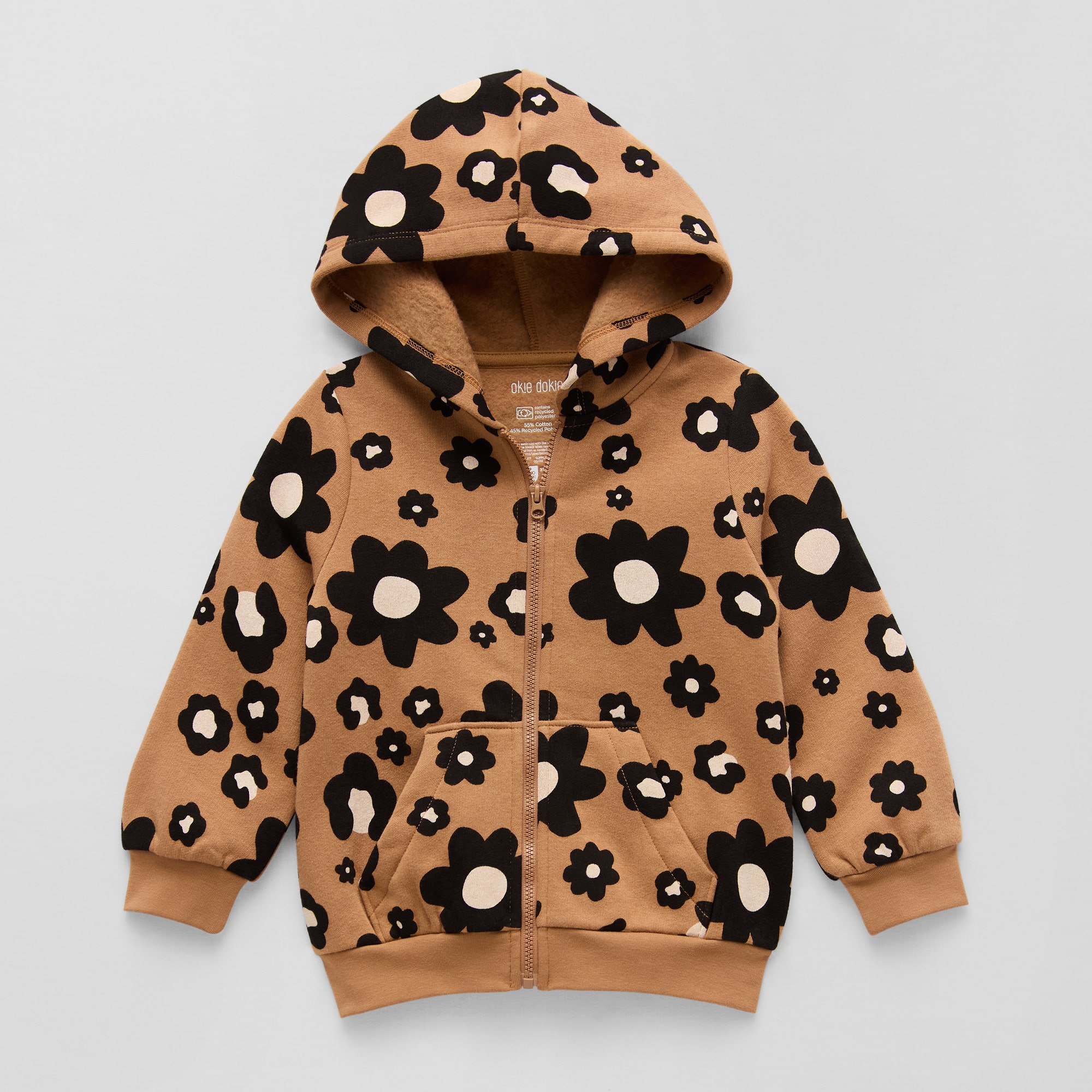 Okie Dokie Toddler & Little Girls Fleece Hooded Lightweight Jacket