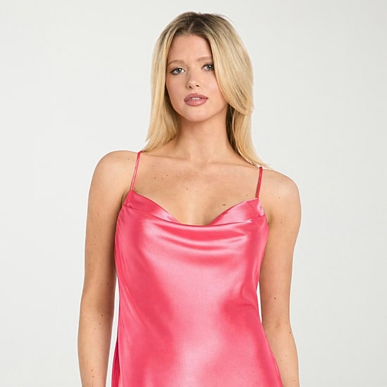 Morgan & Co. Womens Juniors Sleeveless Midi Slip Dress