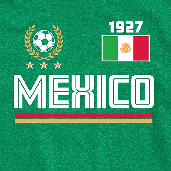 Mexico Soccer Little & Big Kid Boys Crew Neck Short Sleeve Regular Fit Graphic T-Shirt