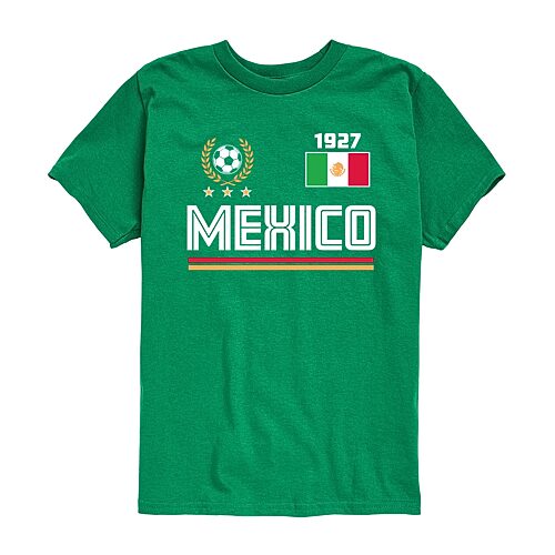 Mexico Soccer Little & Big Kid Boys Crew Neck Short Sleeve Regular Fit Graphic T-Shirt, X-large, Green
