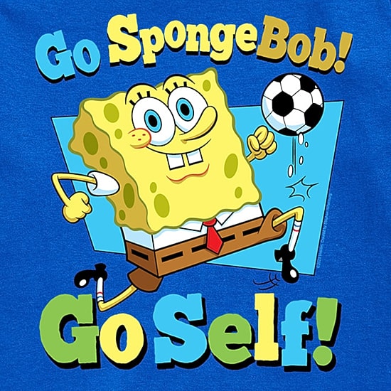Soccer Go Self Little & Big Kid Boys Crew Neck Short Sleeve Regular Fit Spongebob Graphic T-Shirt