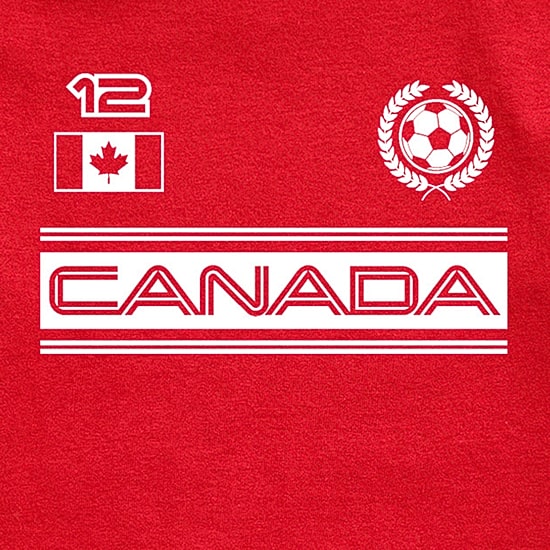 Canada Soccer Little & Big Kid Boys Crew Neck Short Sleeve Regular Fit Graphic T-Shirt