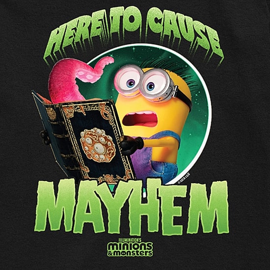 Mayhem Little & Big Kid Boys Crew Neck Short Sleeve Regular Fit Minions Graphic T-Shirt