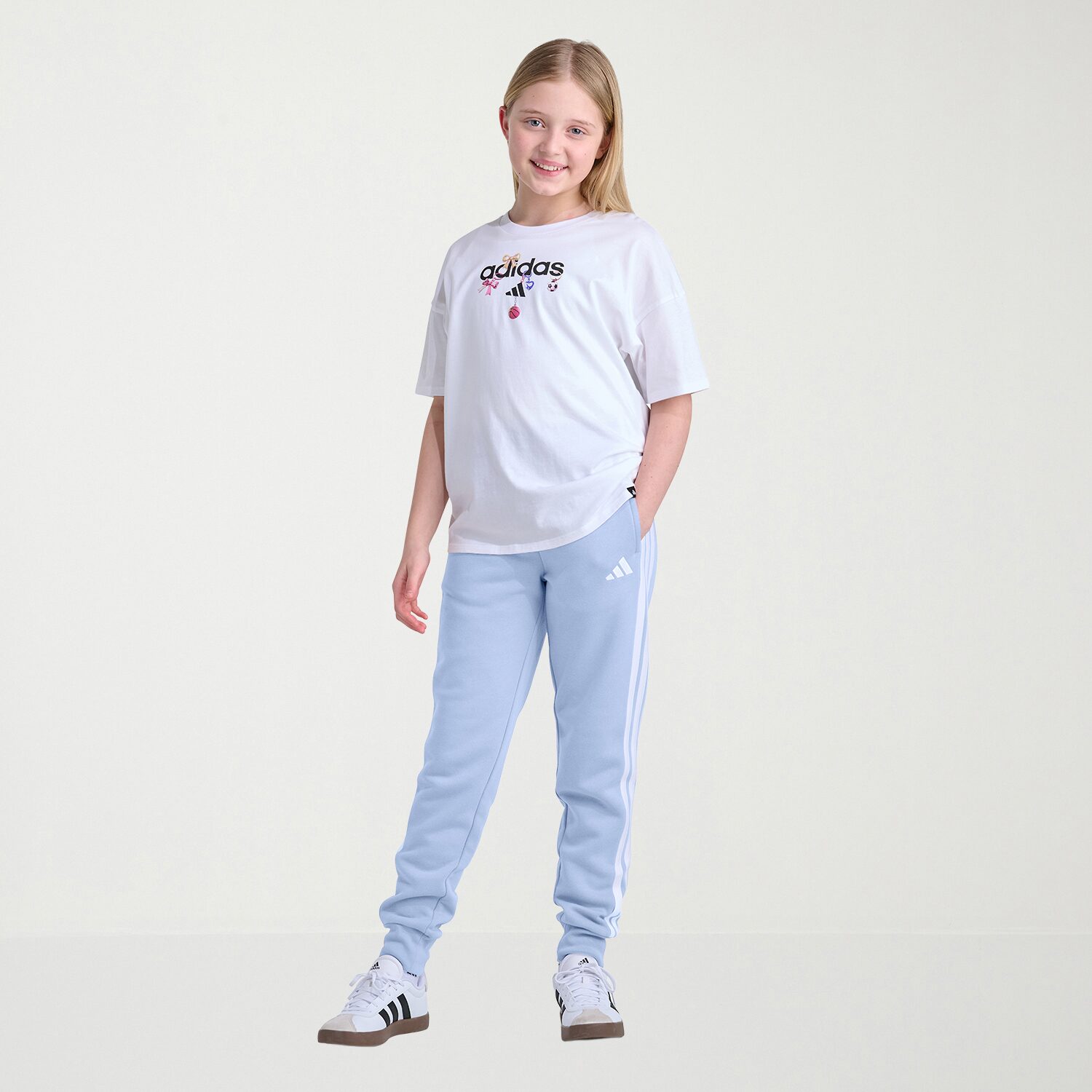 adidas Big Kid Girls Cuffed Regular Fit Jogger Pant