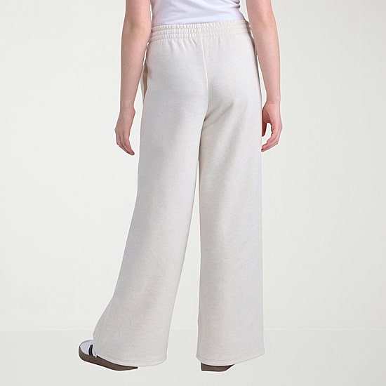 adidas Big Kid Girls Mid Rise Wide Leg Regular Fit Fleece Pull-On Pant