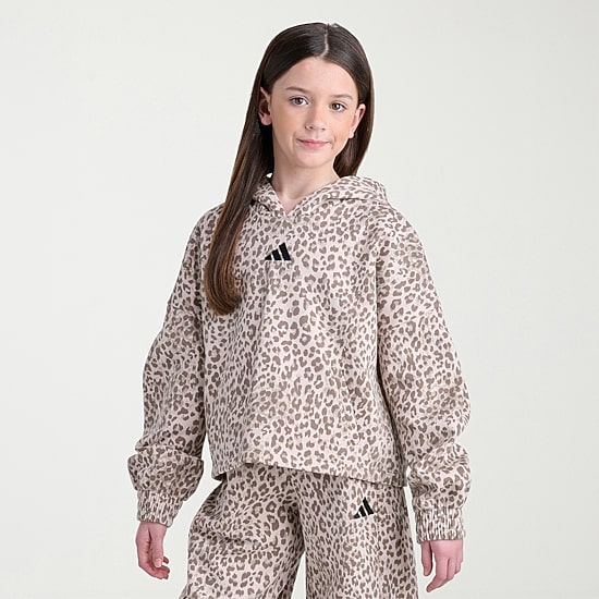 adidas Big Kid Girls Long Sleeve Fleece Active Hoodie