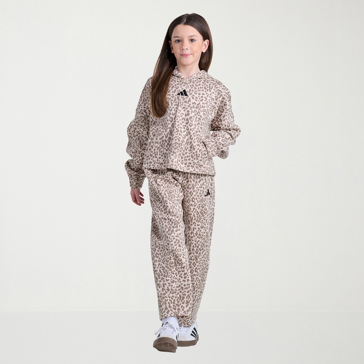 adidas Big Kid Girls Long Sleeve Fleece Active Hoodie