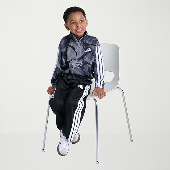 adidas Little Boys Logo Knit 2-pc. Track Suit