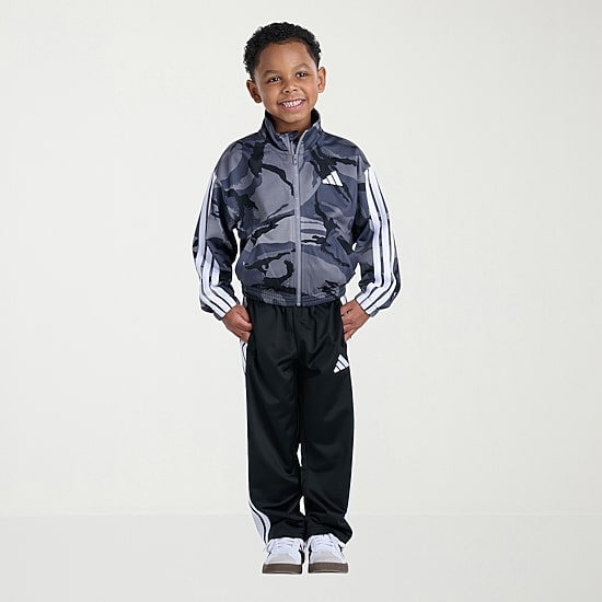 adidas Little Boys Logo Knit 2-pc. Track Suit