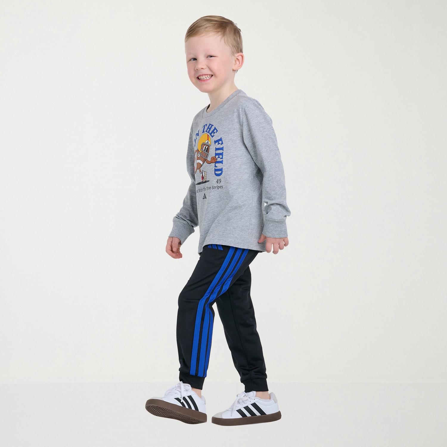 adidas Little Boys Cuffed Regular Fit Jogger Pant