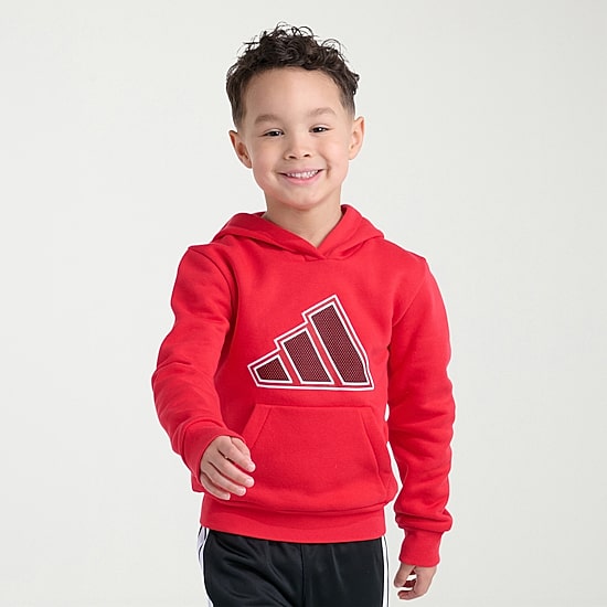 adidas Little Boys Long Sleeve Fleece Active Hoodie