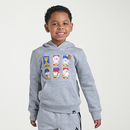 adidas Little Boys Long Sleeve Fleece Active Hoodie