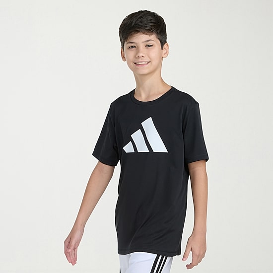 adidas Big Kid Boys Crew Neck Short Sleeve Active T-Shirt