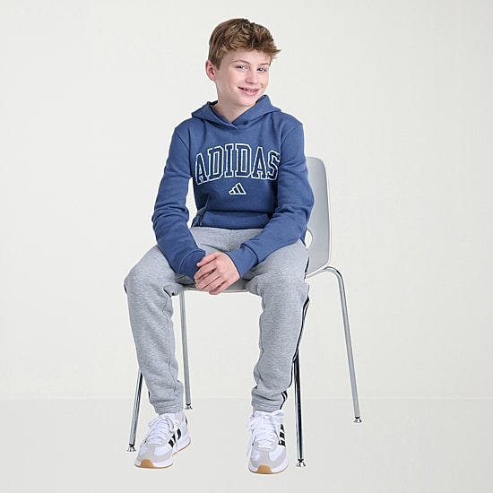 adidas Big Kid Boys Long Sleeve Fleece Active Hoodie