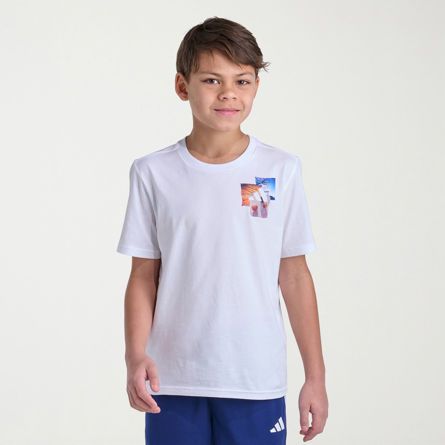 adidas Big Kid Boys Crew Neck Short Sleeve Regular Fit Graphic T-Shirt