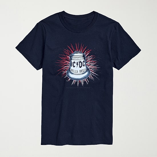 Novelty Mens Crew Neck Short Sleeve Regular Fit AC/DC Graphic T-Shirt