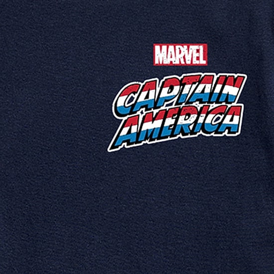 Novelty Mens Crew Neck Short Sleeve Regular Fit Captain America Marvel Graphic T-Shirt