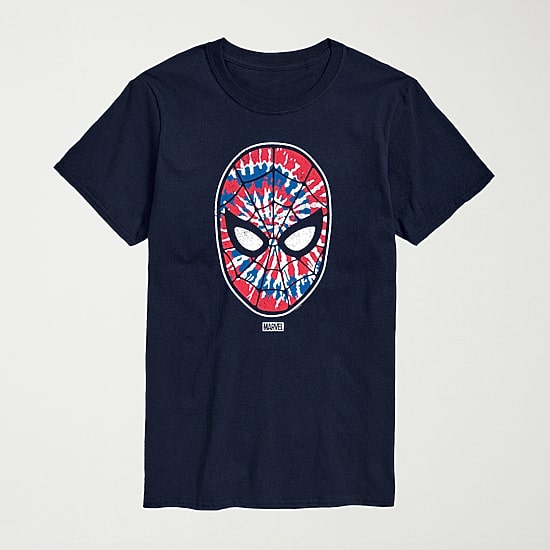 Novelty Mens Crew Neck Short Sleeve Regular Fit Marvel Spiderman Graphic T-Shirt