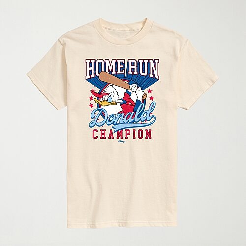 Novelty Mens Crew Neck Short Sleeve Regular Fit Donald Duck Graphic T-Shirt, X-large, Beige