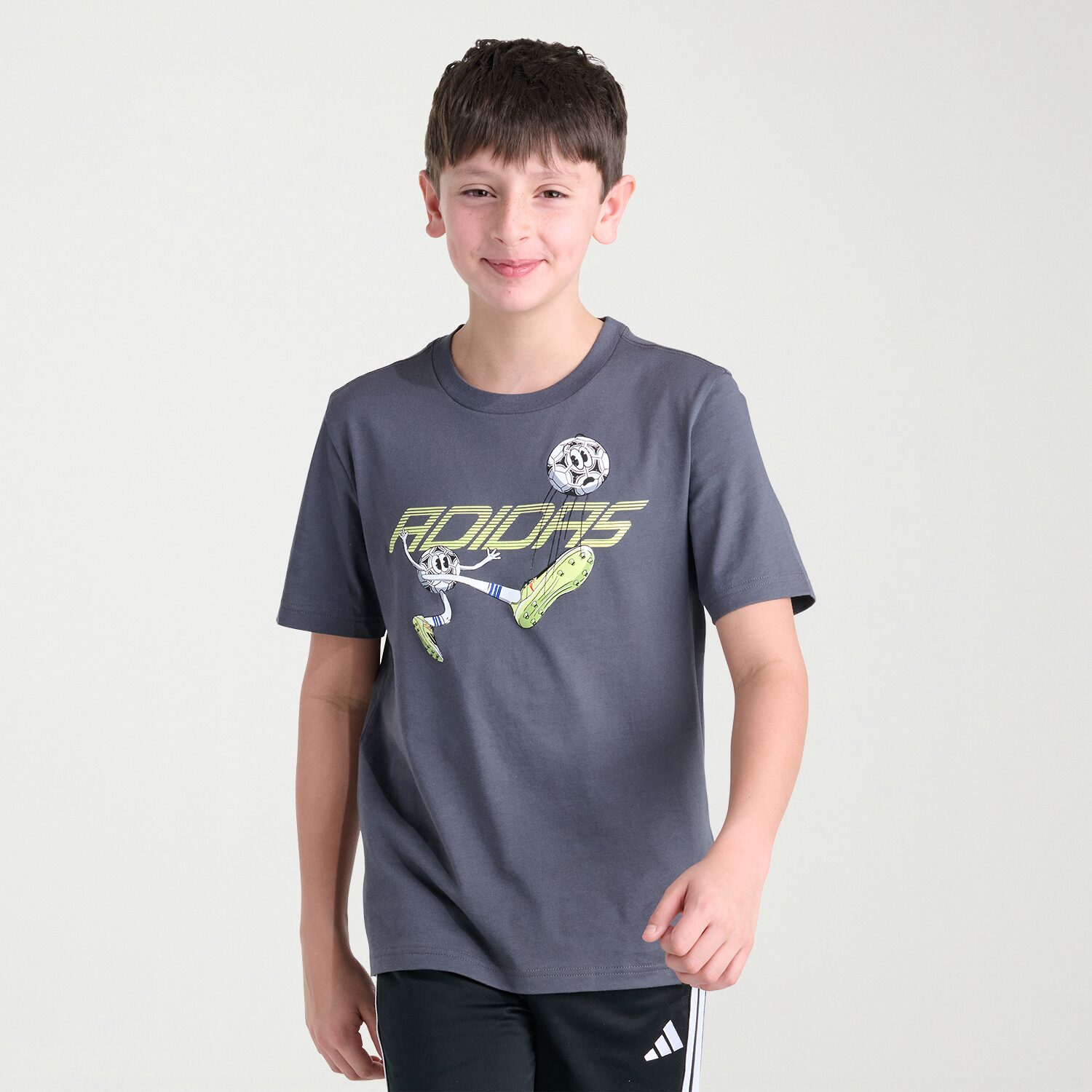 adidas Big Kid Boys Crew Neck Short Sleeve Regular Fit Graphic T-Shirt