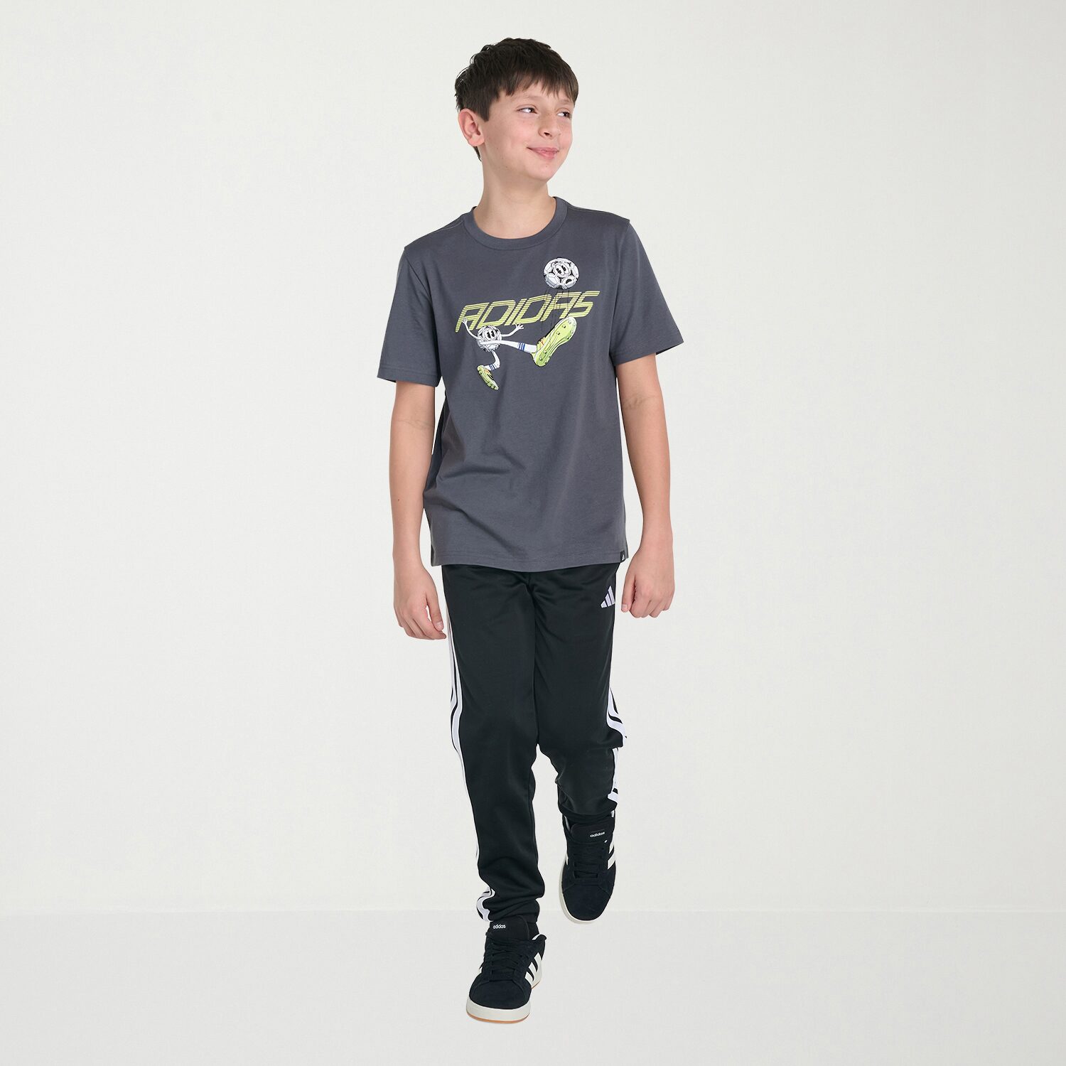 adidas Big Kid Boys Crew Neck Short Sleeve Regular Fit Graphic T-Shirt