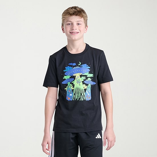 adidas Big Kid Boys Crew Neck Short Sleeve Regular Fit Graphic T-Shirt