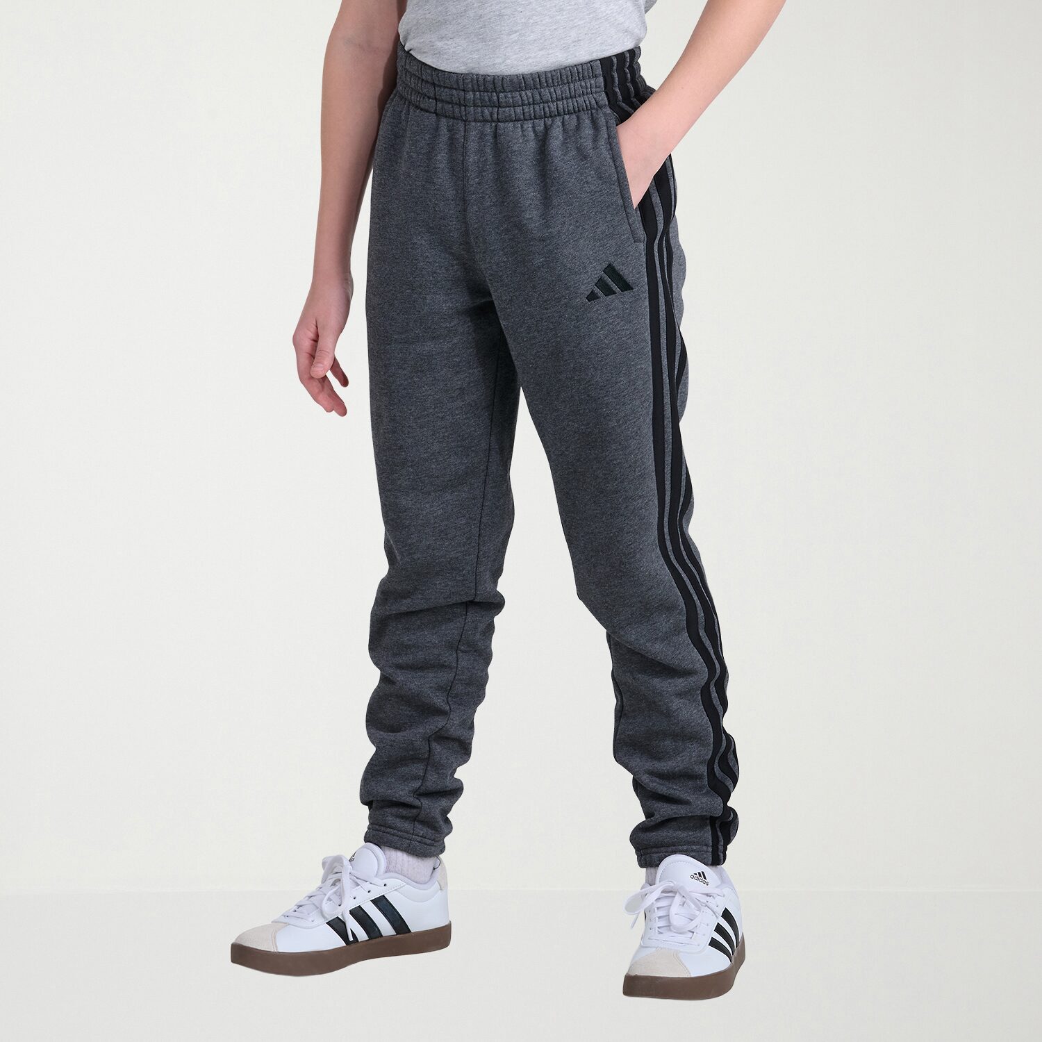 adidas Big Kid Boys Drawstring Waist Tapered Regular Fit Jogger Pant